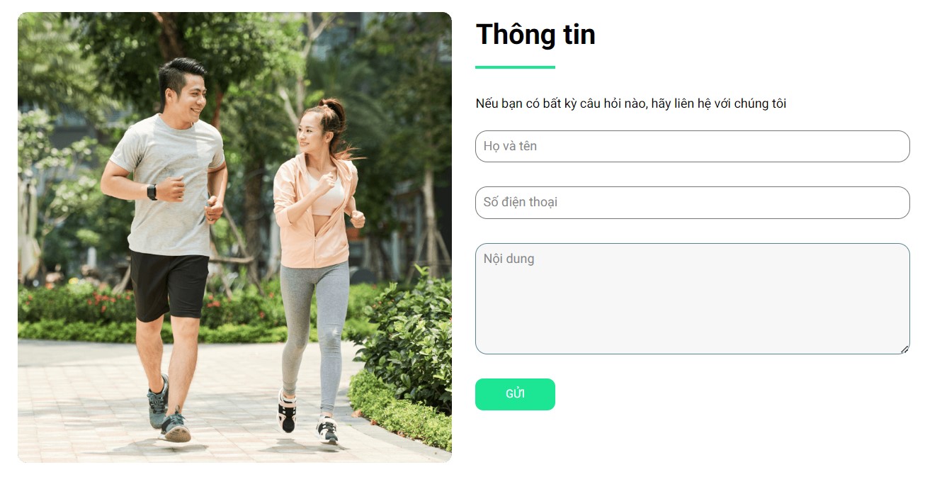 Trang liên hệ được thiết kế đơn giản nhưng hiệu quả, giúp khách hàng dễ dàng liên hệ với AIDEX CGM