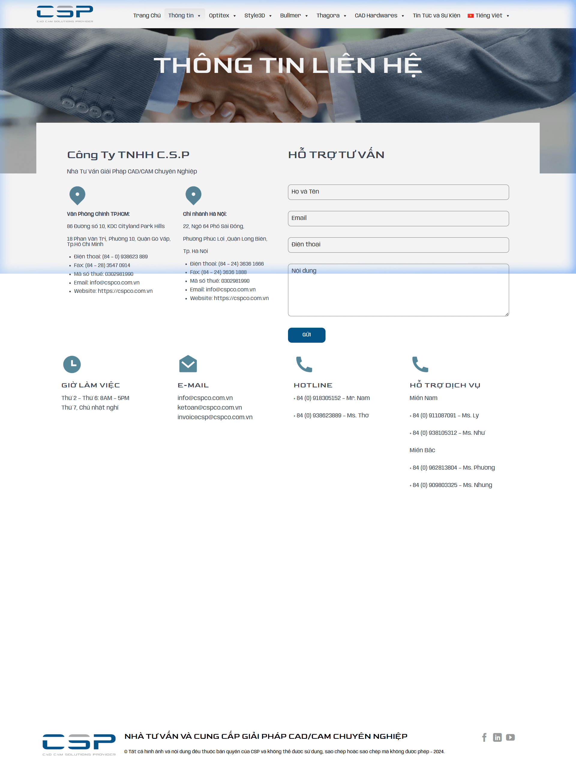 Khung biểu mẫu liên hệ chuyên nghiệp cho khối doanh nghiệp