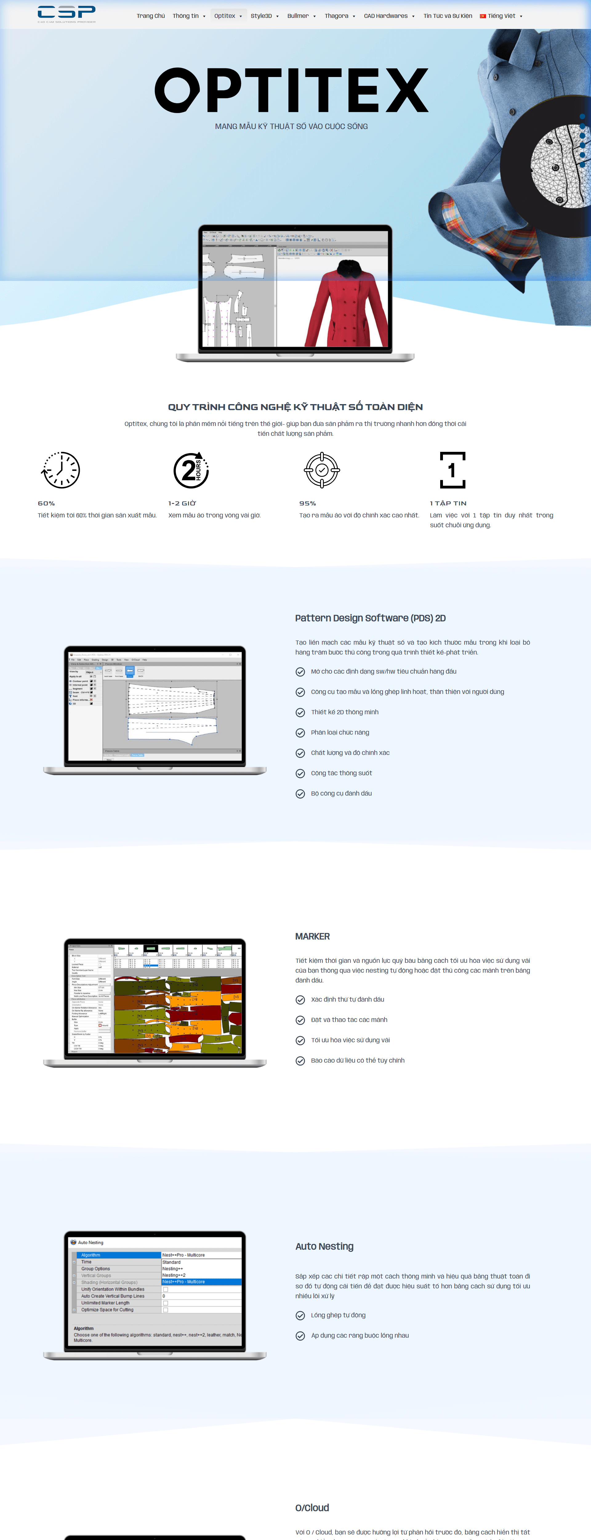 Giao diện giải pháp thiết kế rập Optitex