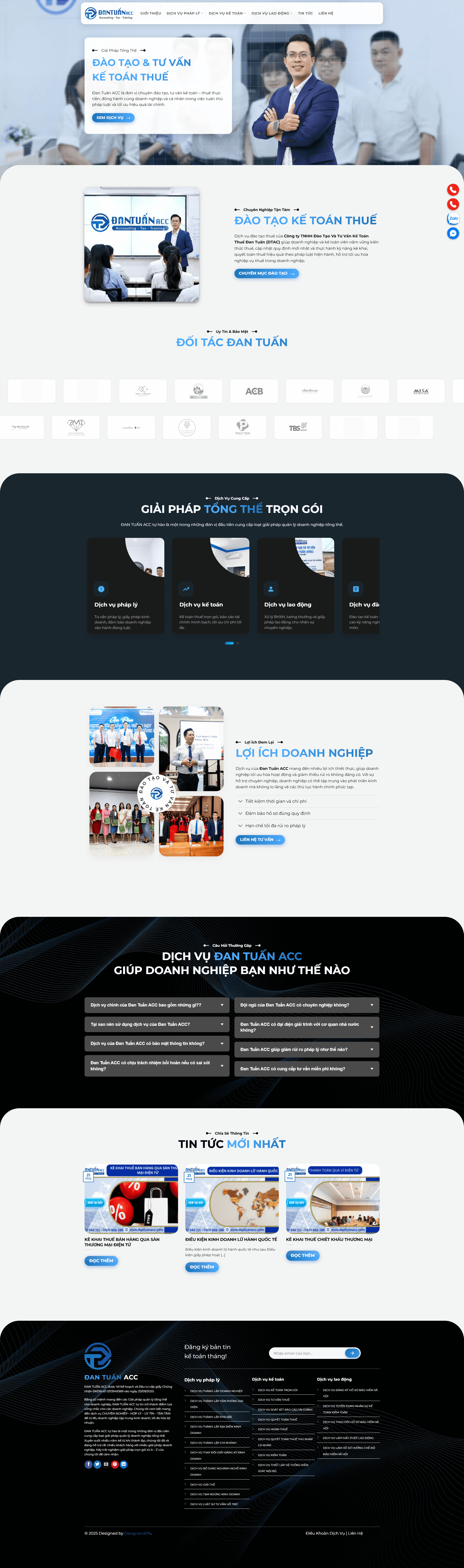 Website Dịch vụ Yếu tố Pháp lý và Kế Toán