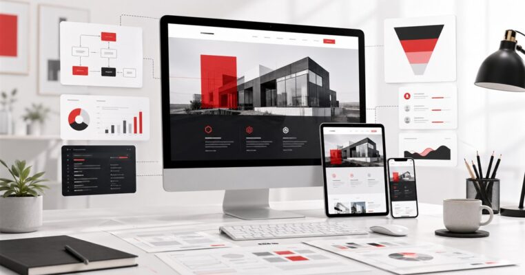 Mockup giao diện trong dịch vụ thiết kế web doanh nghiệp của Designandlife
