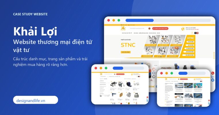 Ảnh đại diện case study thiết kế website thương mại điện tử Khải Lợi bởi Designandlife