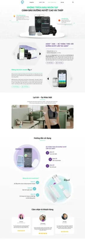 Preview website AIDEX CGM do Designandlife thực hiện