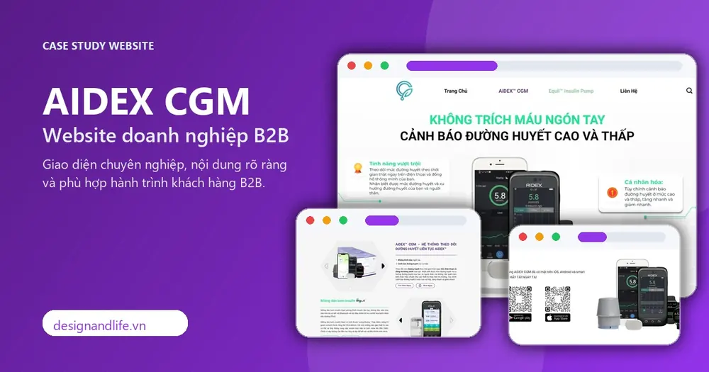 Case study thiết kế website doanh nghiệp AIDEX CGM bởi Designandlife