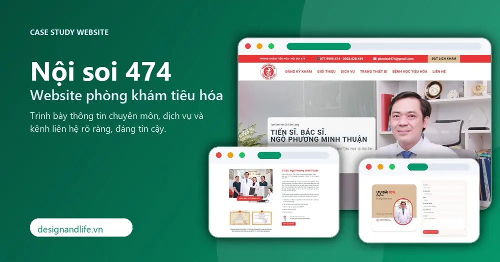 Case study thiết kế website Phòng khám Tiêu hóa Nội soi 474