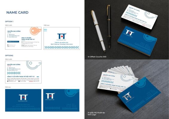 Namecard trong bộ nhận diện thương hiệu TCT Decor